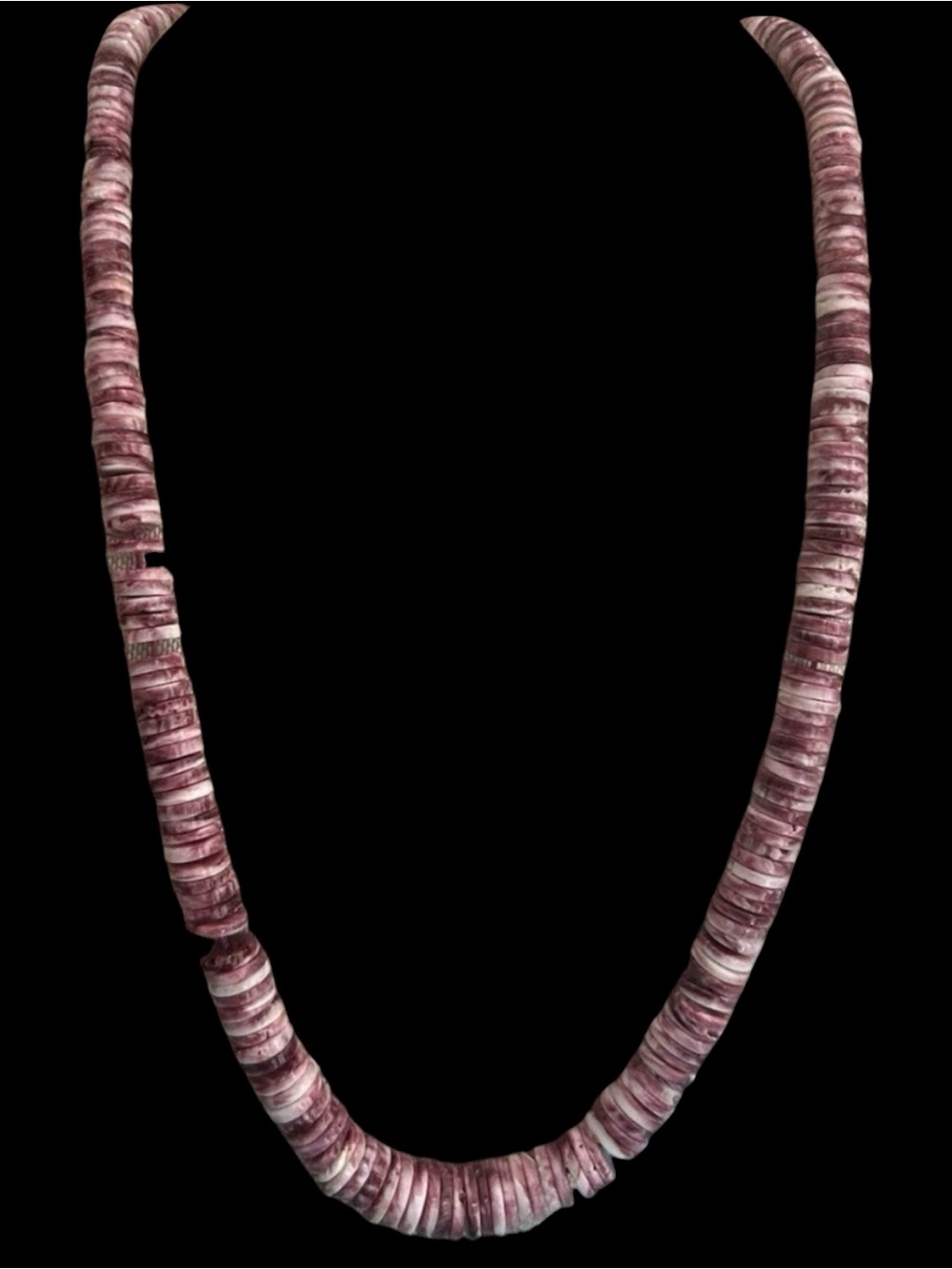 Rare 26" Natural Purple Spiny Oyster Heishi Master Strand
